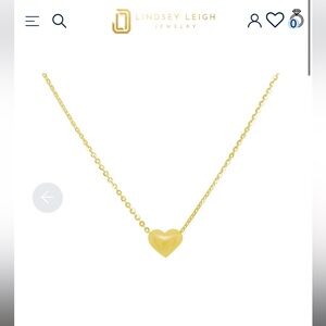 Lindsay Leigh Jewelry - Gold Puffy Heart Necklace -14k gold
